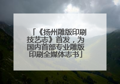 《扬州雕版印刷技艺志》首发，为国内首部专业雕版印刷全媒体志书