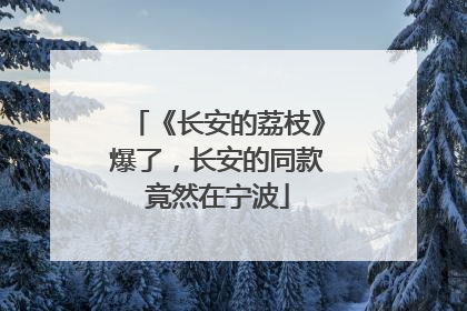 《长安的荔枝》爆了，长安的同款竟然在宁波