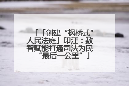 「创建“枫桥式”人民法庭」印江：数智赋能打通司法为民“最后一公里”