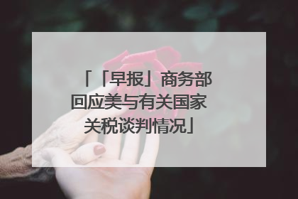 「早报」商务部回应美与有关国家关税谈判情况