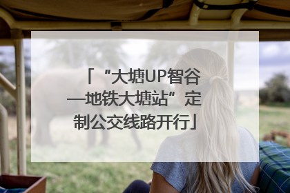 “大塘UP智谷—地铁大塘站”定制公交线路开行