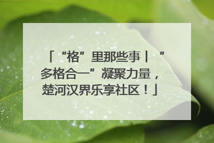 “格”里那些事丨“多格合一”凝聚力量，楚河汉界乐享社区！