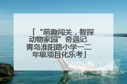 “萌趣闯关，智探动物家园”奇遇记 青岛淮阳路小学一二年级项目化乐考