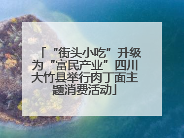 “街头小吃”升级为“富民产业”四川大竹县举行肉丁面主题消费活动