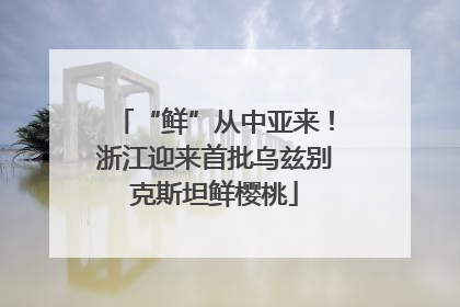 “鲜”从中亚来！浙江迎来首批乌兹别克斯坦鲜樱桃