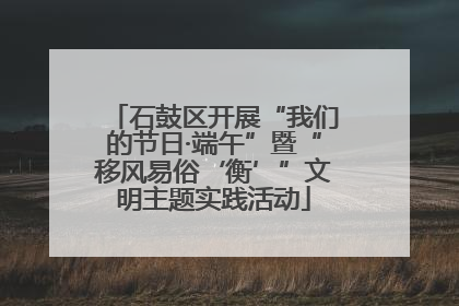 石鼓区开展“我们的节日·端午”暨“移风易俗‘衡’”文明主题实践活动