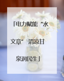 电力赋能“水文章” 清凉甘泉润民生