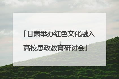 甘肃举办红色文化融入高校思政教育研讨会