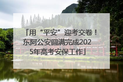 用“平安”迎考交卷！东阿公安圆满完成2025年高考安保工作