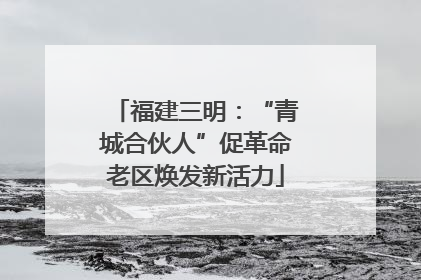 福建三明：“青城合伙人”促革命老区焕发新活力