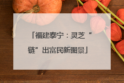 福建泰宁：灵芝“链”出富民新图景