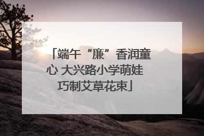 端午“廉”香润童心 大兴路小学萌娃巧制艾草花束
