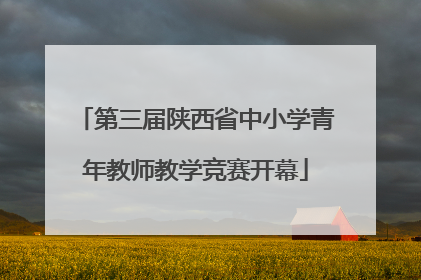 第三届陕西省中小学青年教师教学竞赛开幕