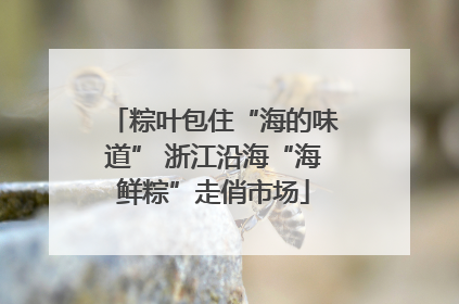 粽叶包住“海的味道” 浙江沿海“海鲜粽”走俏市场
