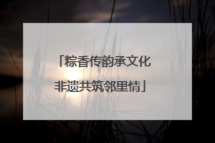 粽香传韵承文化 非遗共筑邻里情