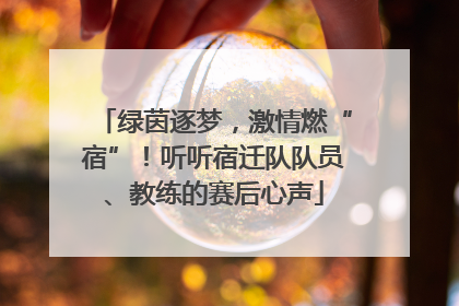 绿茵逐梦，激情燃“宿”！听听宿迁队队员、教练的赛后心声