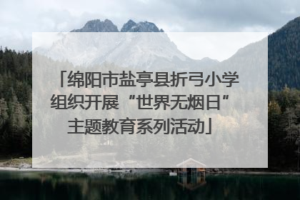 绵阳市盐亭县折弓小学组织开展“世界无烟日”主题教育系列活动