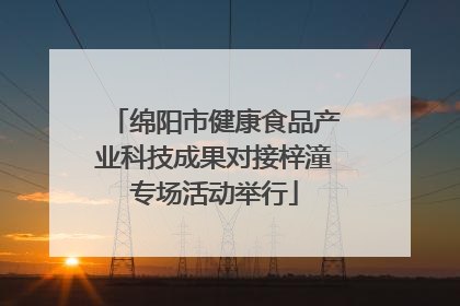 绵阳市健康食品产业科技成果对接梓潼专场活动举行