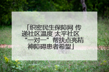 织密民生保障网 传递社区温度 太平社区“一对一”帮扶点亮精神障碍患者希望