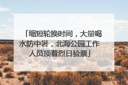 缩短轮换时间，大量喝水防中暑，北海公园工作人员顶着烈日验票