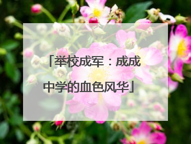 举校成军：成成中学的血色风华