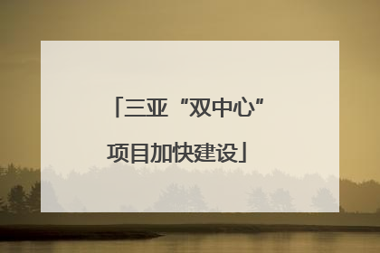 三亚“双中心”项目加快建设