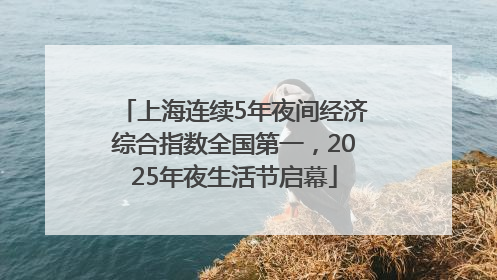 上海连续5年夜间经济综合指数全国第一，2025年夜生活节启幕