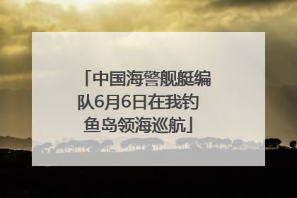 中国海警舰艇编队6月6日在我钓鱼岛领海巡航