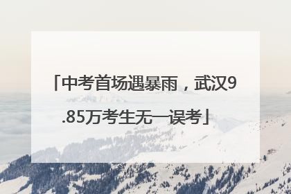 中考首场遇暴雨，武汉9.85万考生无一误考