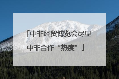 中非经贸博览会尽显中非合作“热度”