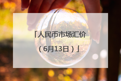 人民币市场汇价（6月13日）