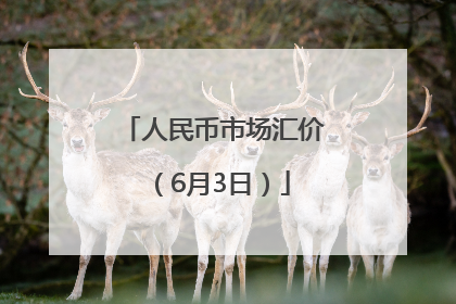 人民币市场汇价（6月3日）