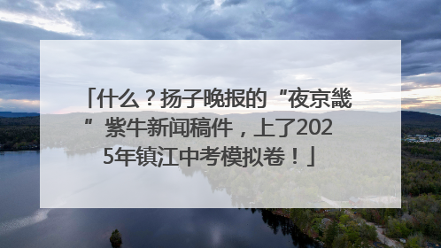 什么？扬子晚报的“夜京畿”紫牛新闻稿件，上了2025年镇江中考模拟卷！