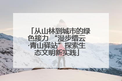 从山林到城市的绿色接力 “漫步缙云·青山驿站”探索生态文明新实践