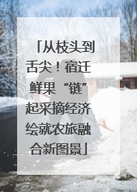 从枝头到舌尖！宿迁鲜果“链”起采摘经济绘就农旅融合新图景