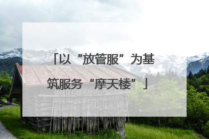 以“放管服”为基筑服务“摩天楼”