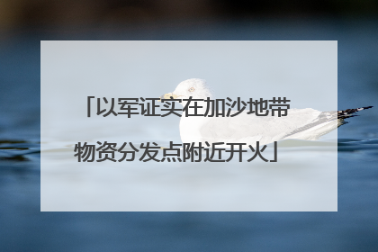 以军证实在加沙地带物资分发点附近开火