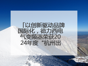 以创新驱动品牌国际化，德力西电气变频器荣获2024年度“杭州出口名牌”称号