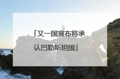 又一国宣布将承认巴勒斯坦国