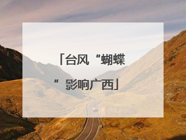 台风“蝴蝶”影响广西