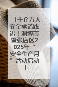 千企万人安全承诺践诺！淄博市暨张店区2025年“安全生产月”活动启动