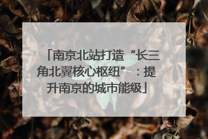 南京北站打造“长三角北翼核心枢纽”：提升南京的城市能级