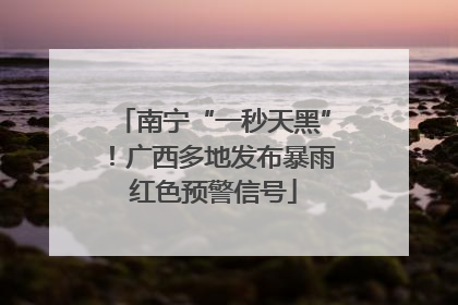 南宁“一秒天黑”！广西多地发布暴雨红色预警信号