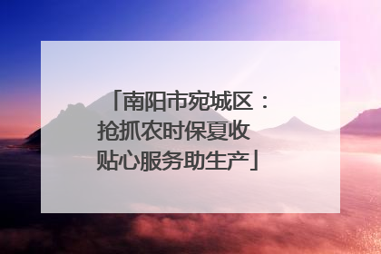 南阳市宛城区：抢抓农时保夏收 贴心服务助生产