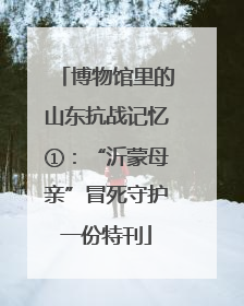 博物馆里的山东抗战记忆①：“沂蒙母亲”冒死守护一份特刊