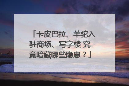 卡皮巴拉、羊驼入驻商场、写字楼 究竟暗藏哪些隐患？