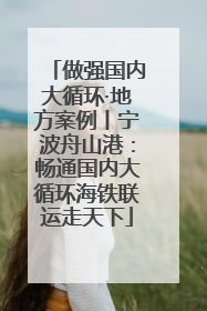 做强国内大循环·地方案例丨宁波舟山港：畅通国内大循环海铁联运走天下