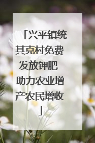 兴平镇统其克村免费发放钾肥 助力农业增产农民增收
