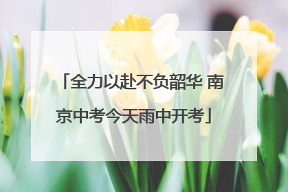 全力以赴不负韶华 南京中考今天雨中开考