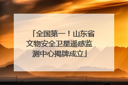 全国第一！山东省文物安全卫星遥感监测中心揭牌成立